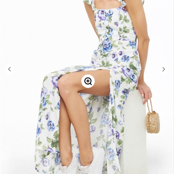 Floral Ruffle-Strap Maxi Dress - Picture 3 of 6